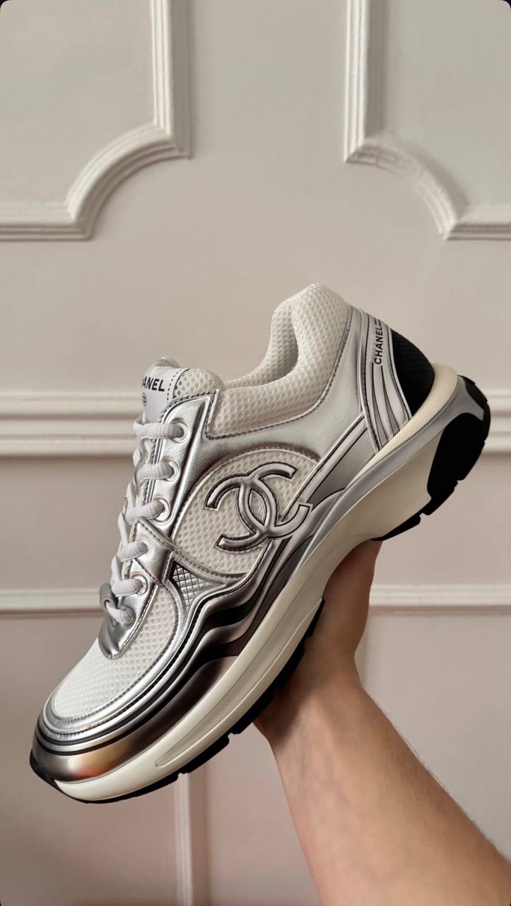 Chanel Cc Runners - Silver