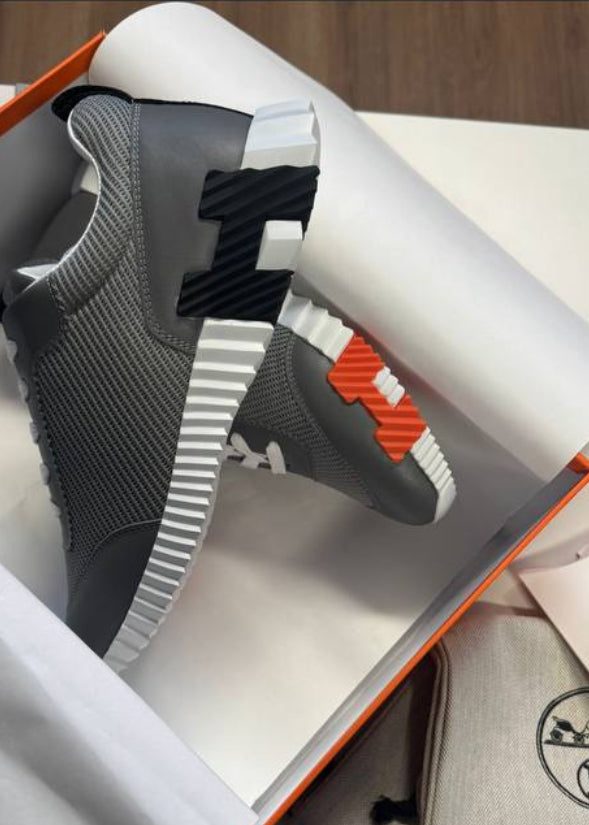 Hermès Bouncing Knit – Grey Black Orange