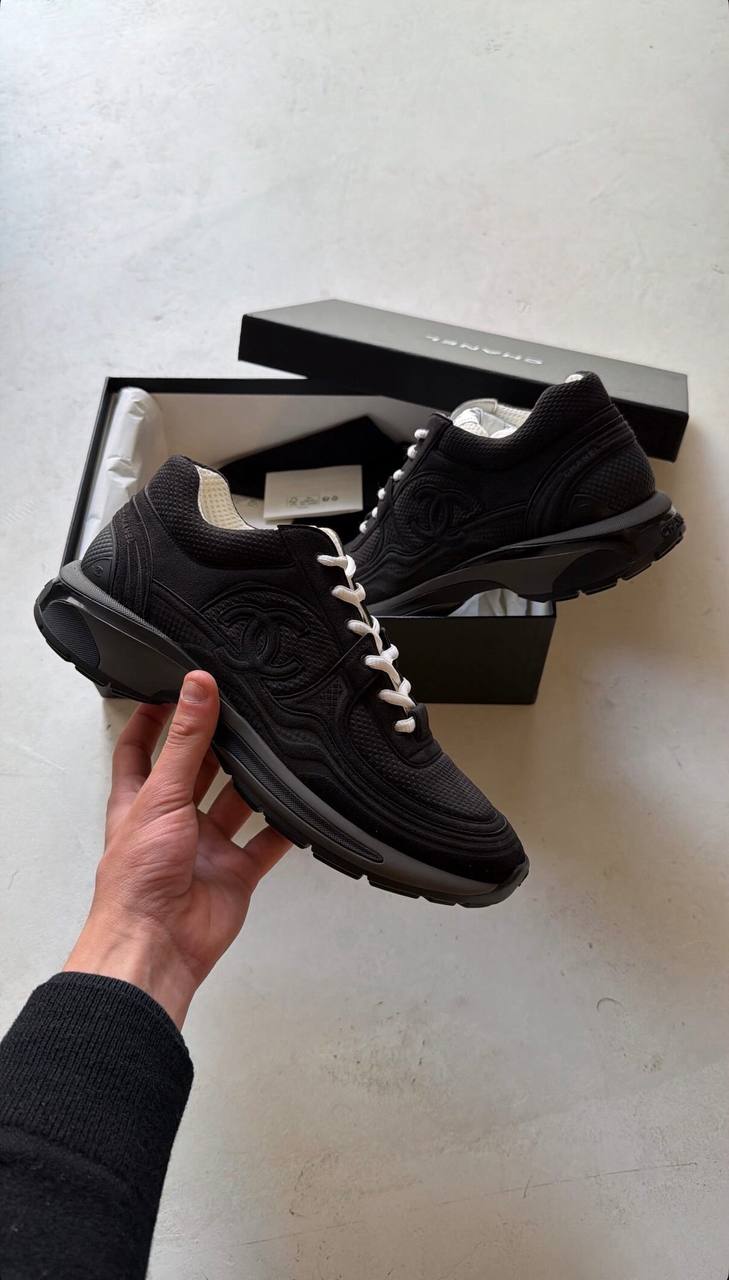 Chanel Cc Runners - Daim Full Black